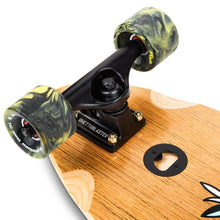 Carica l&#39;immagine nel visualizzatore di Gallery, Skateboard Cruiser Ghettoblaster  Teak Geroglific  Fidh tail 33&quot; -9,5&quot;
