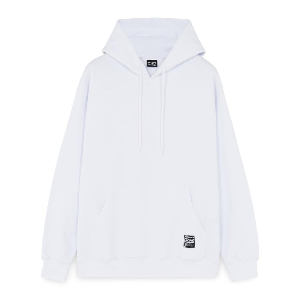 Felpa hood Propagnada Logo Label white