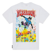 Carica l&#39;immagine nel visualizzatore di Gallery, Maglietta T-shirt Mushroom Skate Cat white
