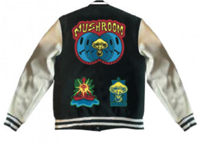 Giacca Mushroom Varsity white black