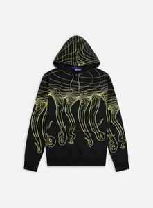 Felpa Octopus Flowing hoodie black