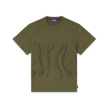 Carica l&#39;immagine nel visualizzatore di Gallery, T-shirt Octopus Outline army
