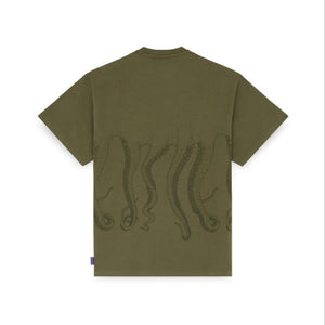 T-shirt Octopus Outline army