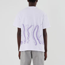 Carica l&#39;immagine nel visualizzatore di Gallery, T-shirt Octopus Outline Logo white purple
