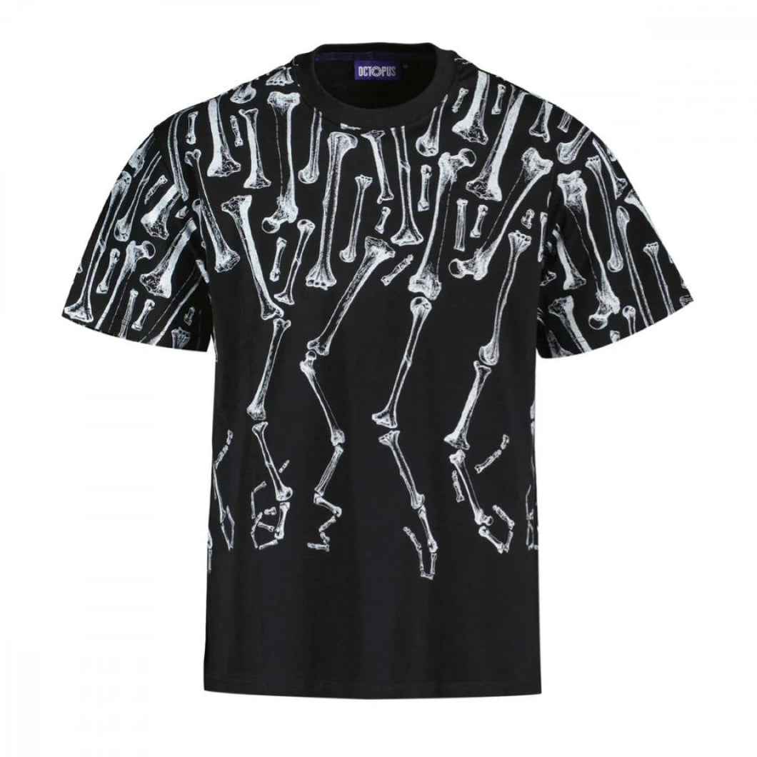 Maglietta T-shirt Octopus Bones black