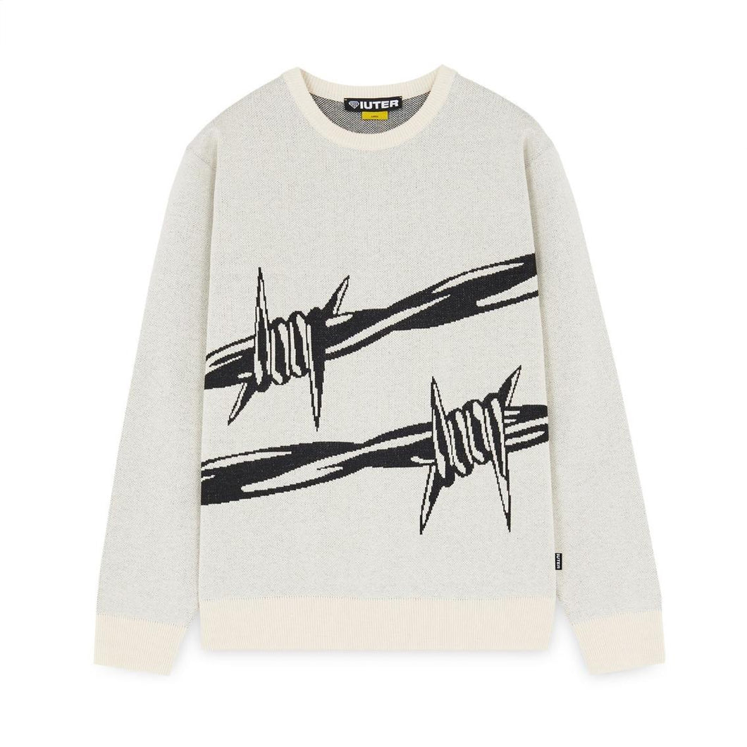 Maglione sweater Iuter Barbwire dust white