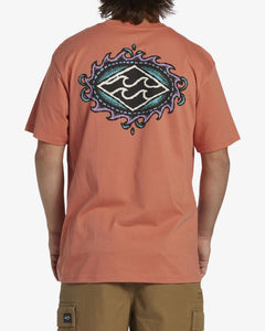 Maglietta T-shirt Billabong Crayon Wave orange