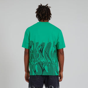 T-shirt Octopus Fishnet green