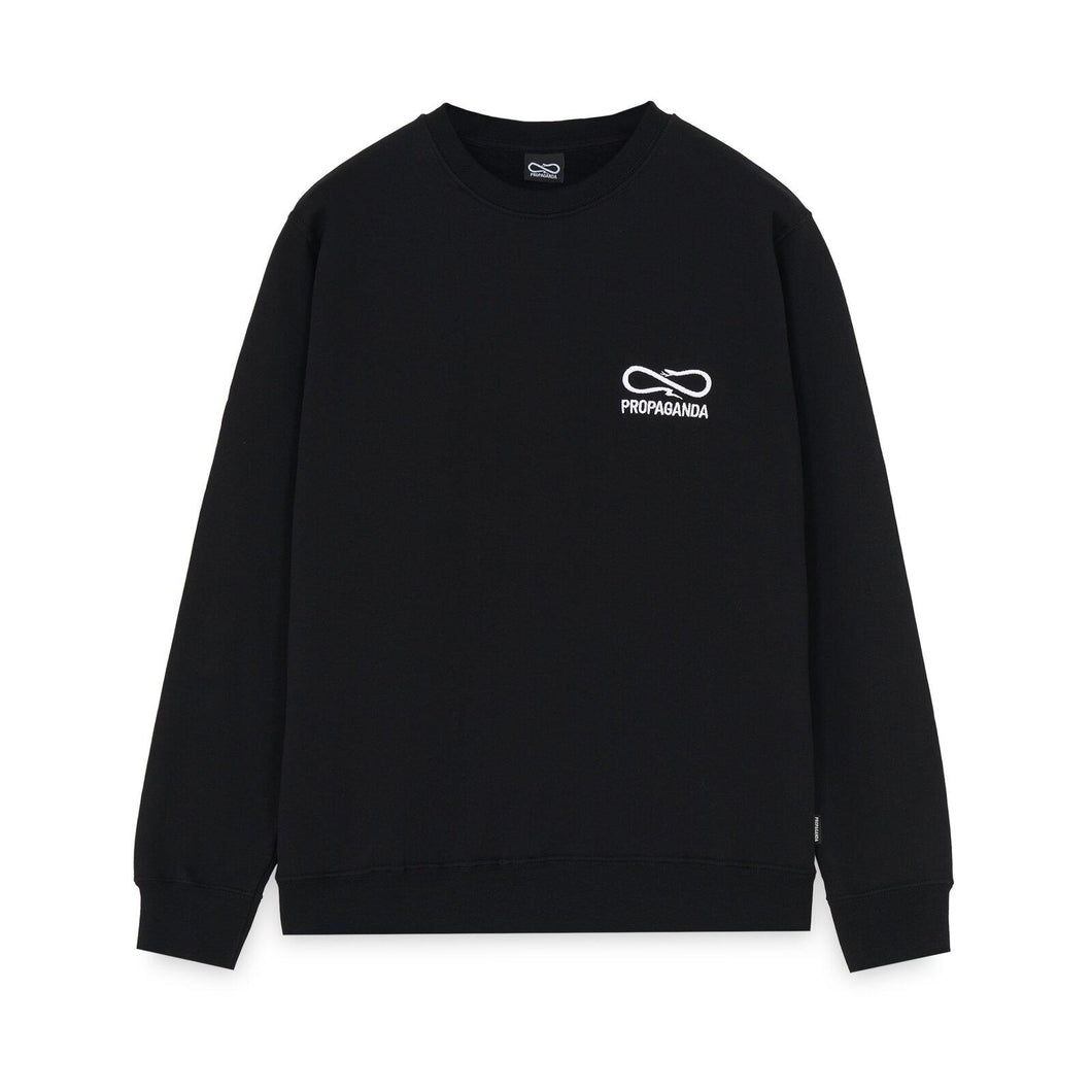 Felpa Propaganda Logo Embroid crewneck black