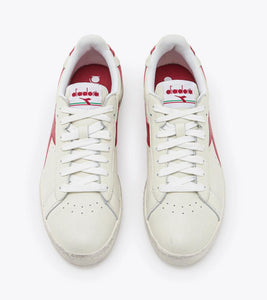 Scarpe sneakers Diadora Game Low Waxed white red