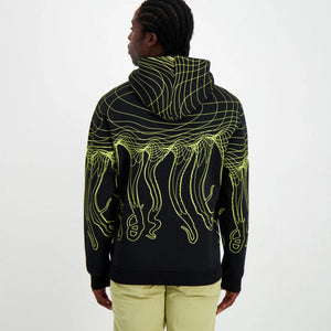 Felpa Octopus Flowing hoodie black